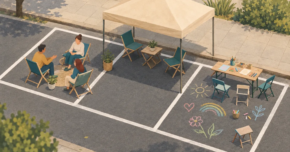 Park(ing) Day in Essen: Platz für Nachbarschaft und Kinder