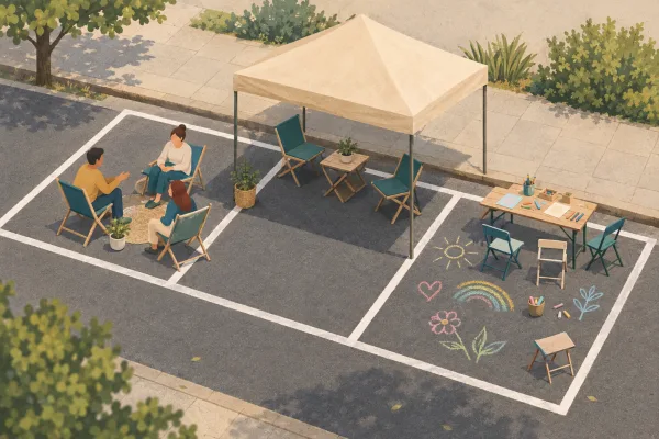 Park(ing) Day in Essen: Platz für Nachbarschaft und Kinder