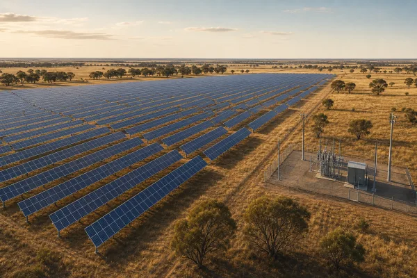 Horsham am Netz: Ein Solarpark wächst zum Stromspeicher-Duo
