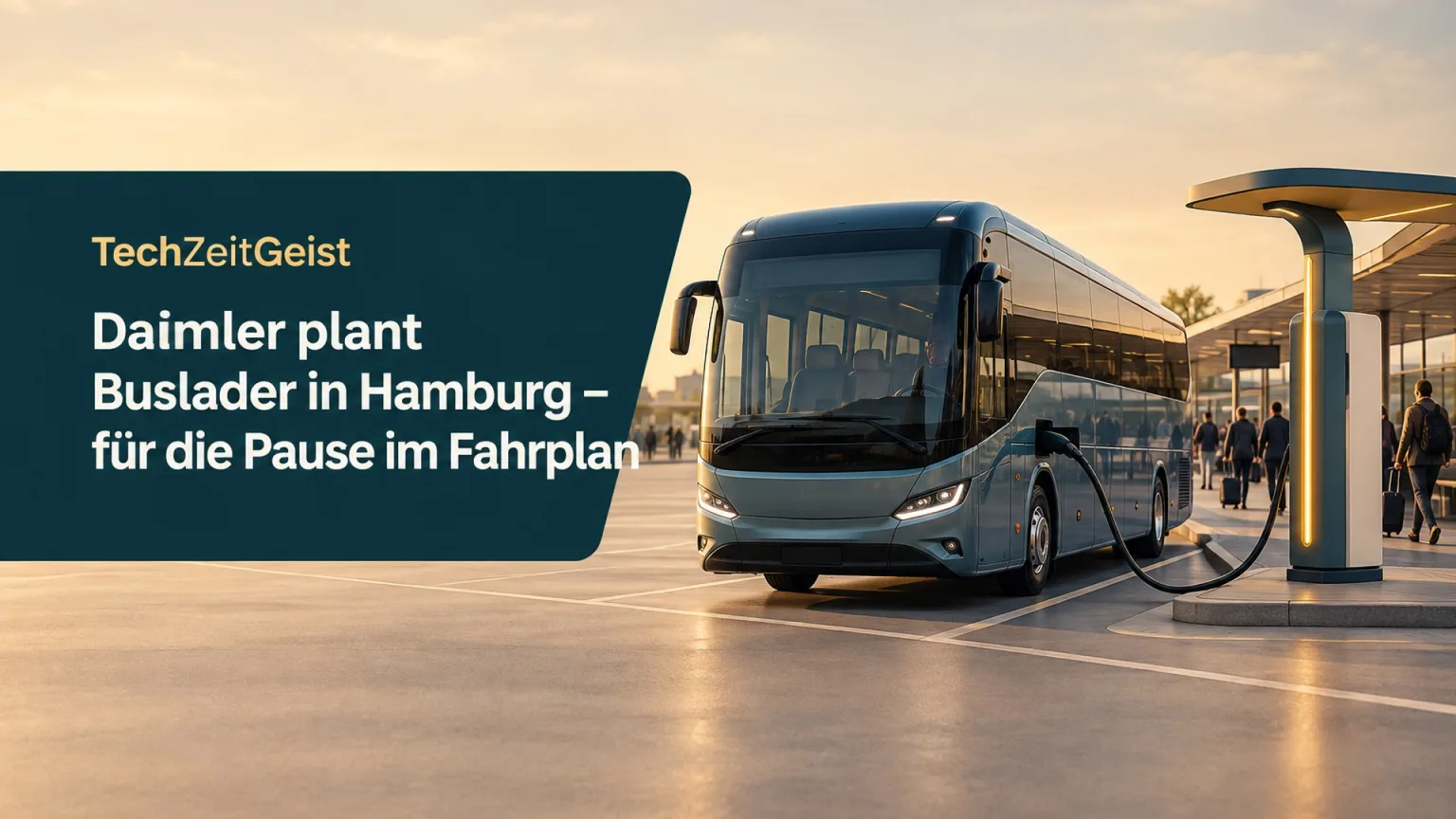 Redaktionelle Illustration: Daimler plant Buslader in Hamburg – für die Pause im Fahrplan