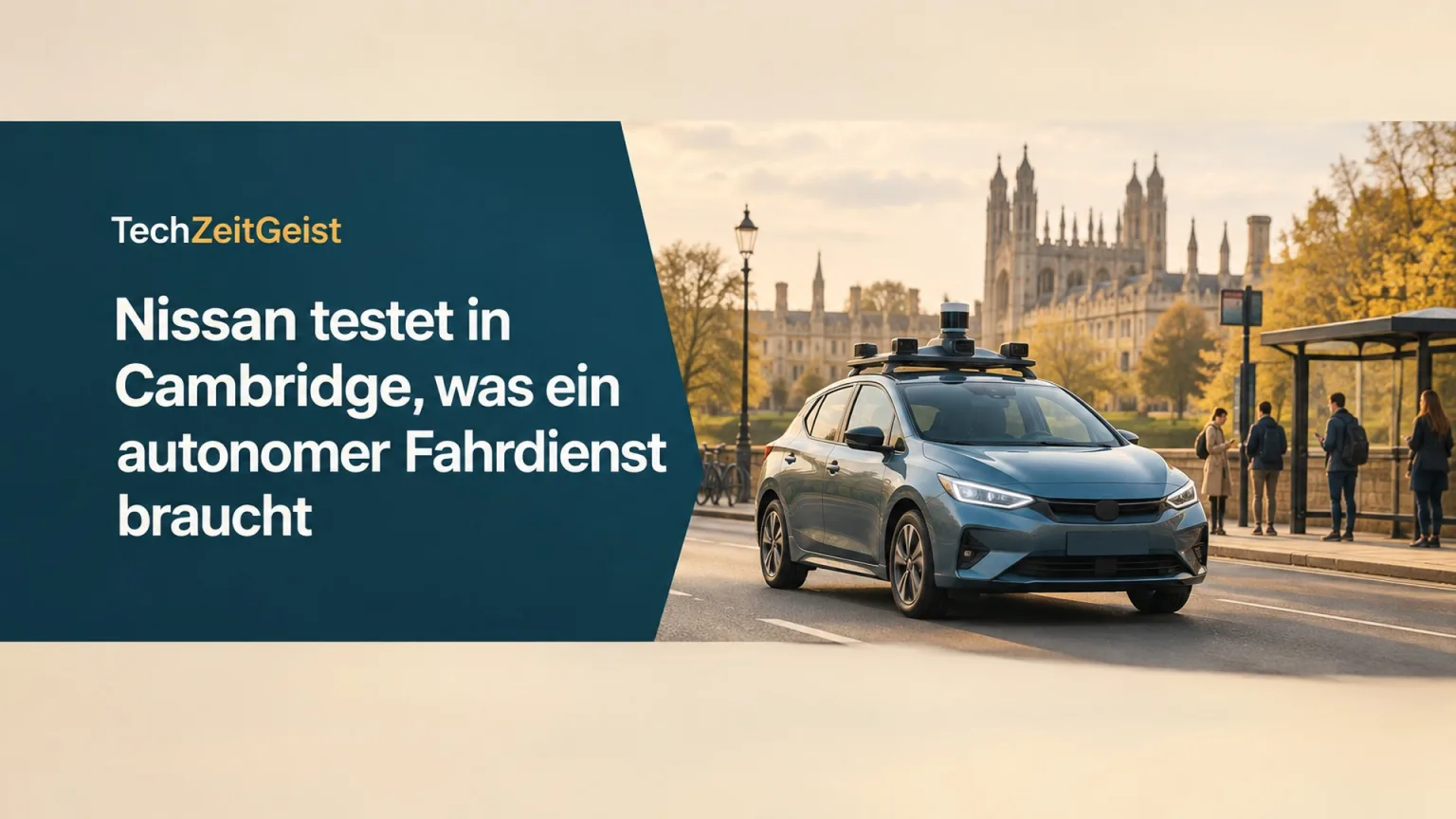 Redaktionelle Illustration: Nissan testet in Cambridge, was ein autonomer Fahrdienst braucht