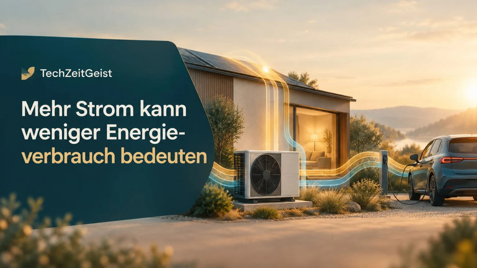 Redaktionelle Illustration: Mehr Strom kann weniger Energieverbrauch bedeuten