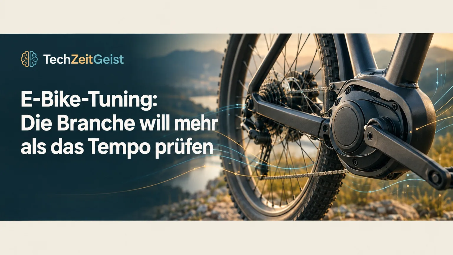 Magazincollage mit Pedelec-Antrieb und vollständiger Artikelüberschrift.