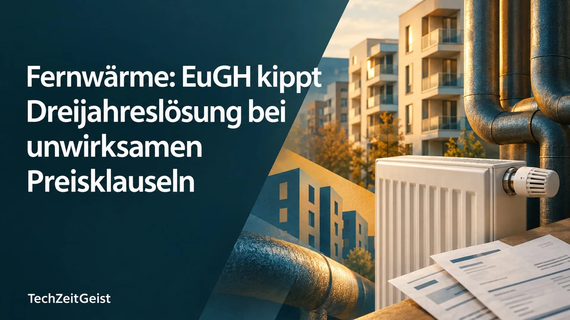Magazinbild mit Heizkörper, Rechnungsunterlagen und vollständiger Artikelüberschrift.