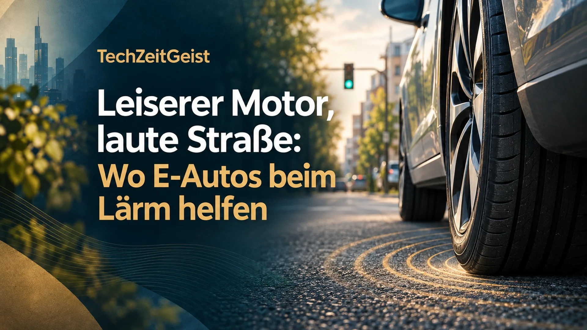 Magazinbild mit Autoreifen, Straße und vollständiger Artikelüberschrift.