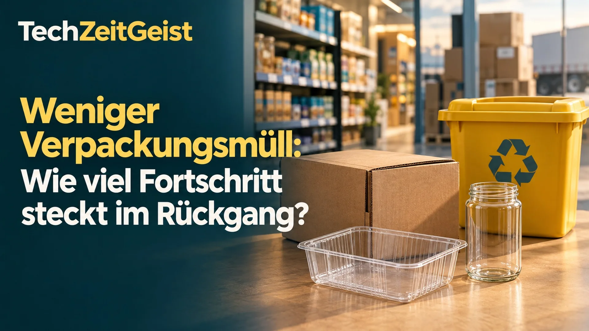 Magazinbild mit Verpackungen und vollständiger Artikelüberschrift.