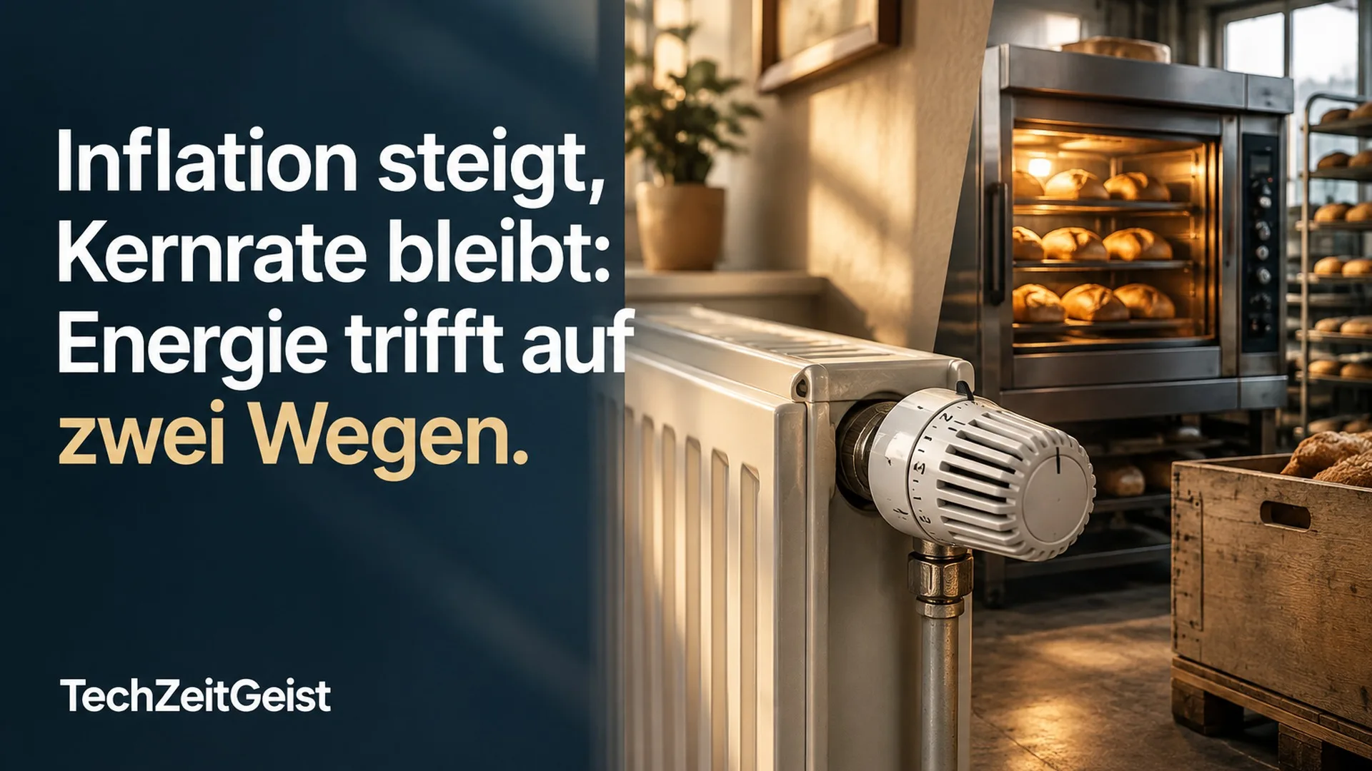 Heizkörper und Bäckereiofen als Gegenüberstellung direkter und indirekter Energiekosten
