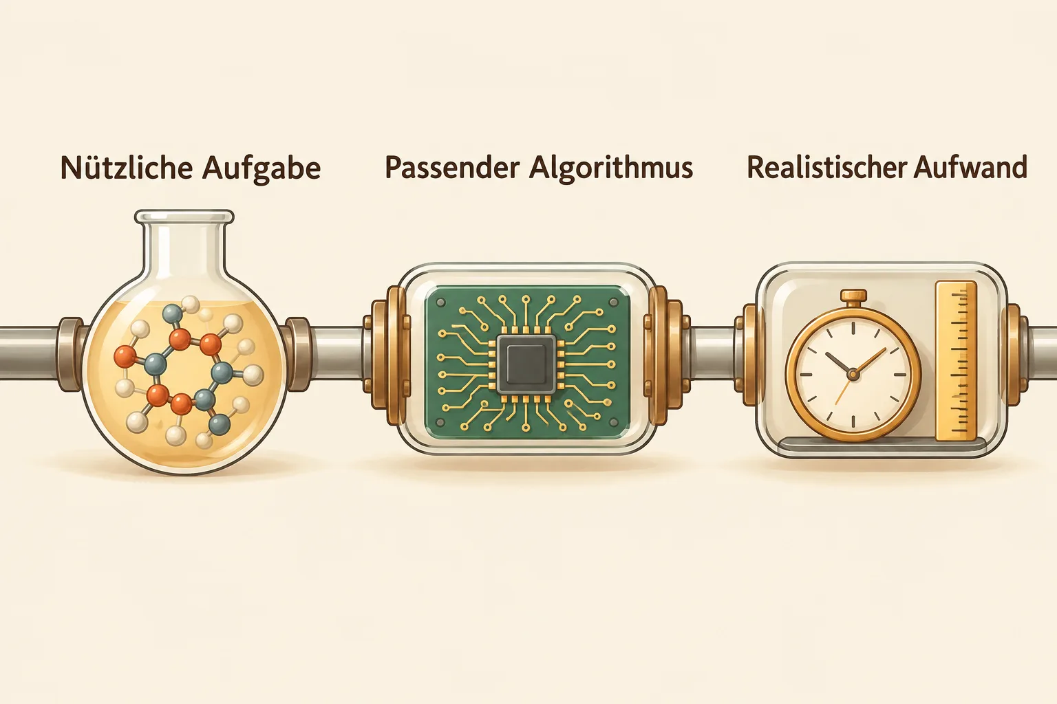 Nützliche Aufgabe, passender Algorithmus und realistischer Aufwand als zusammengehörige Forschungsfragen