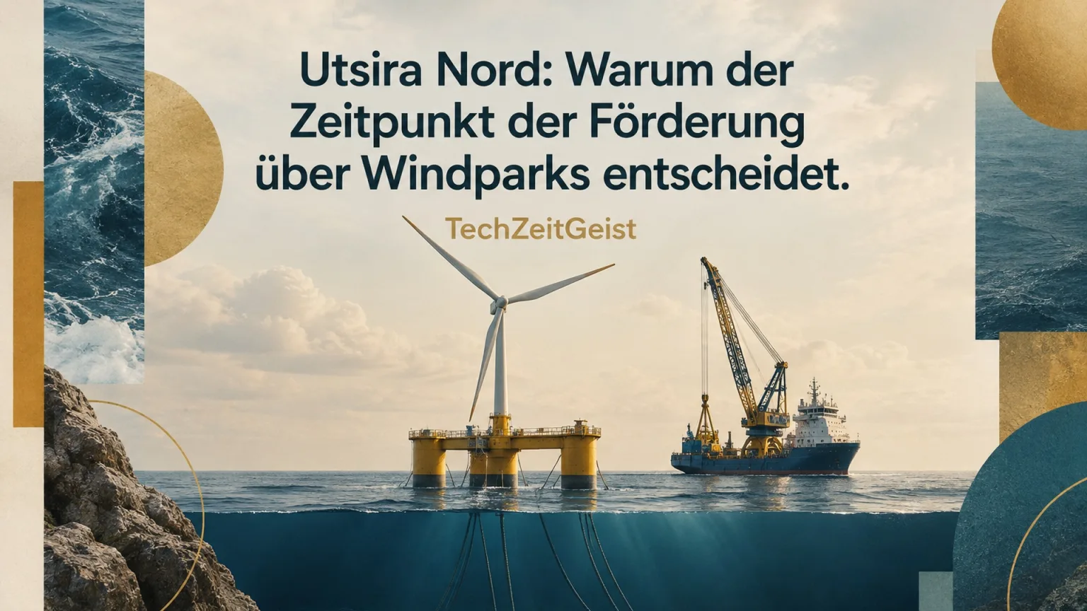 Konzeptionelle Illustration zum Thema Utsira Nord: Warum der Zeitpunkt der Förderung über Windparks entscheidet