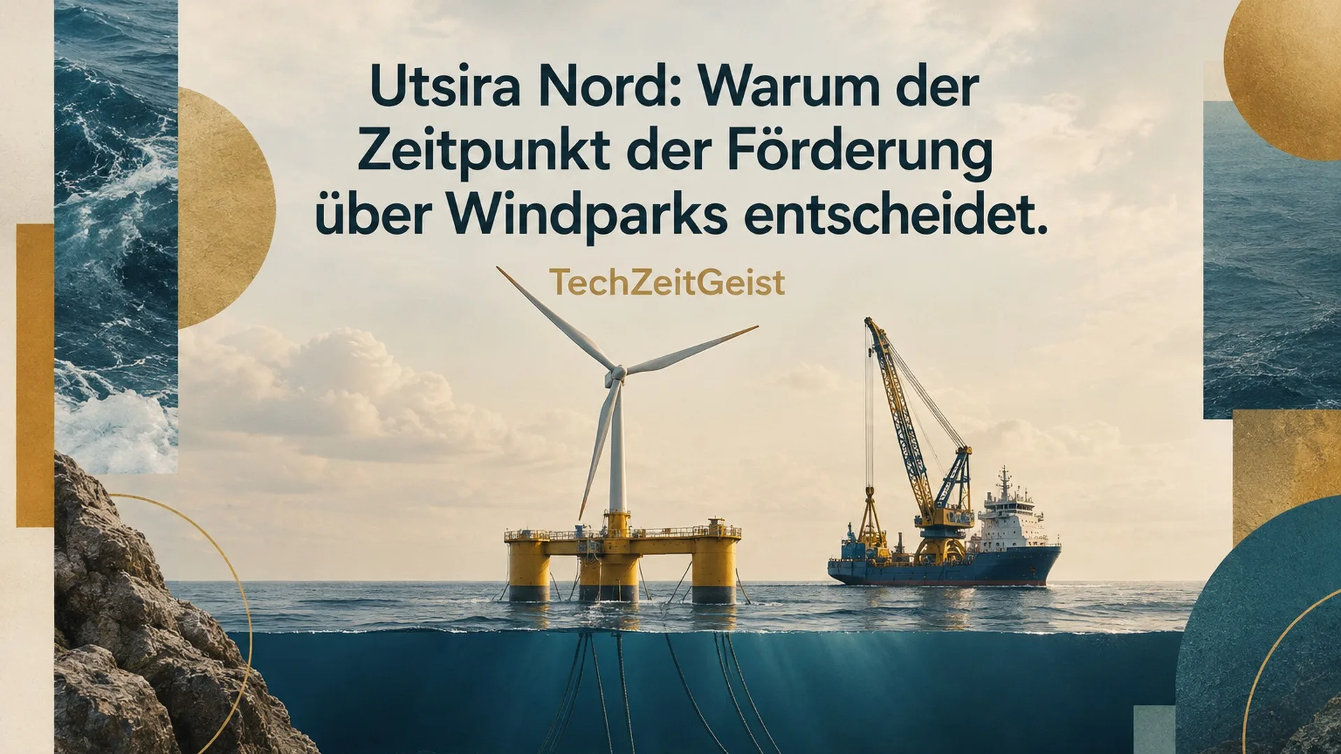 Konzeptionelle Illustration zum Thema Utsira Nord: Warum der Zeitpunkt der Förderung über Windparks entscheidet
