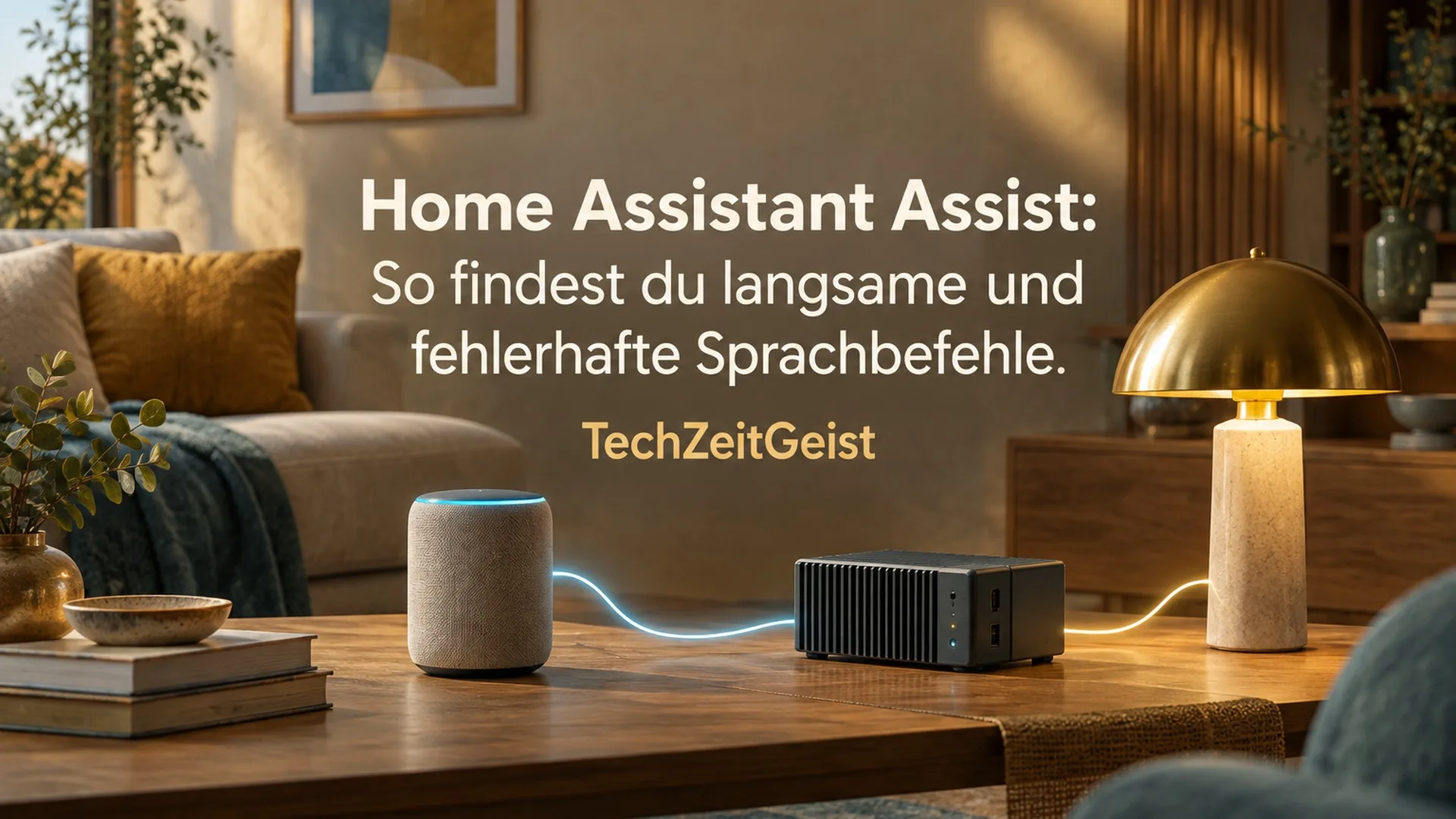 Konzeptionelle Illustration zum Thema Home Assistant Assist: So findest du langsame und fehlerhafte Sprachbefehle