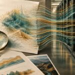 Symbolische Dokumentseiten und Datenlinien führen zu einem Speicherregal