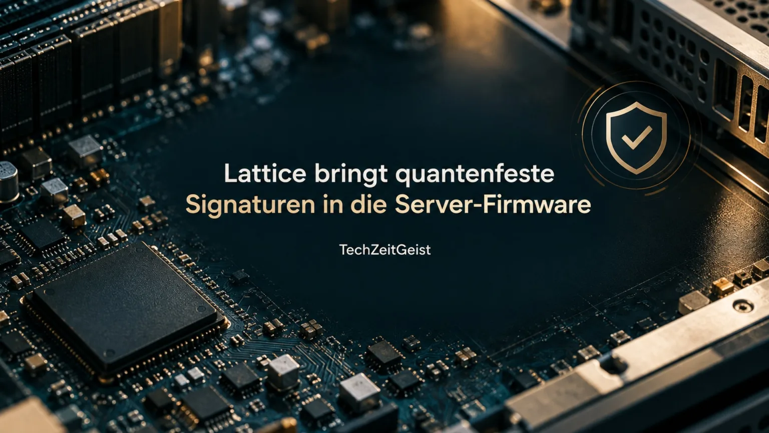 Serverplatine mit abstrahiertem Prüfsiegel für Firmware