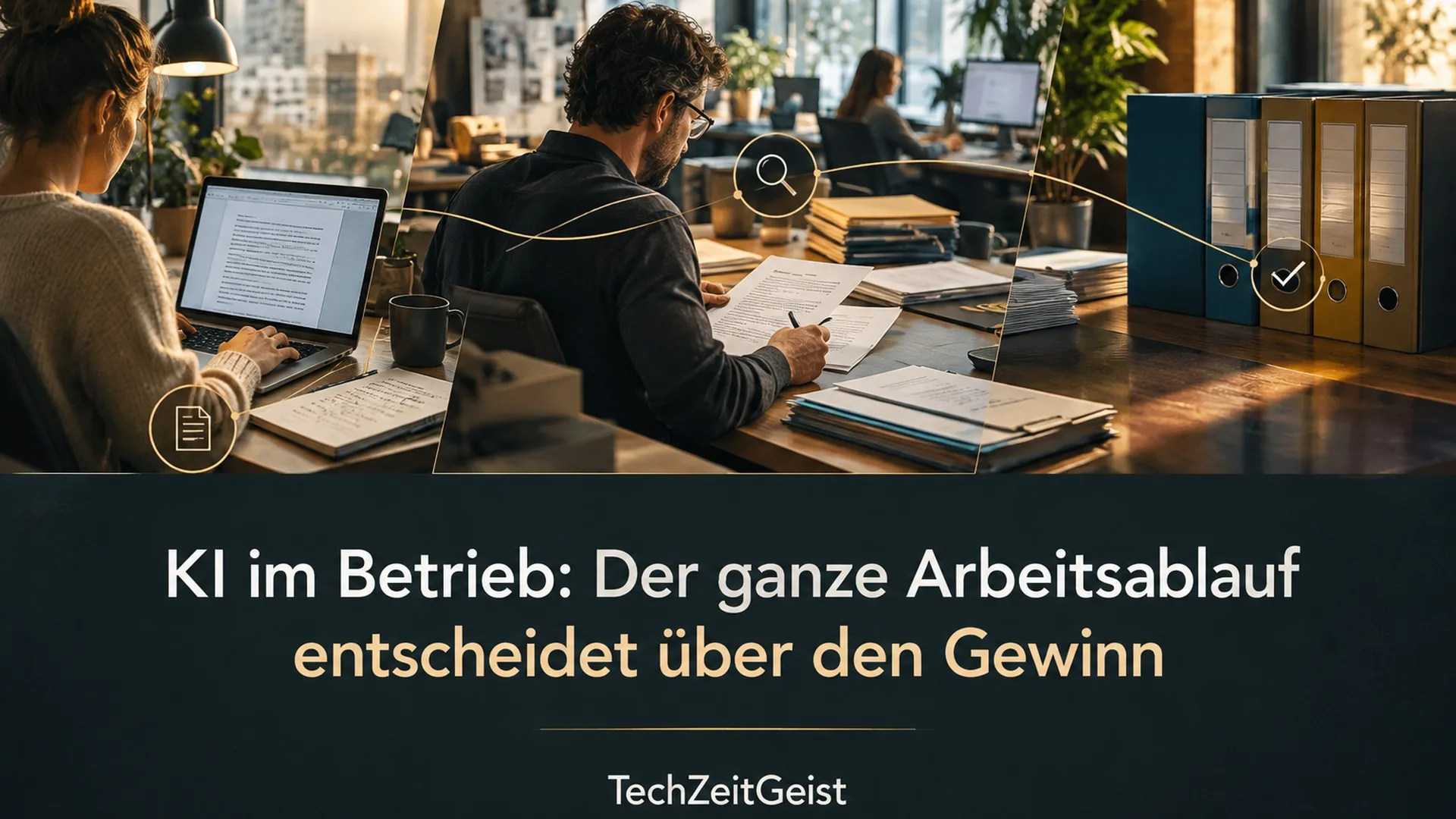 KI-Werkzeuge in einem betrieblichen Arbeitsablauf