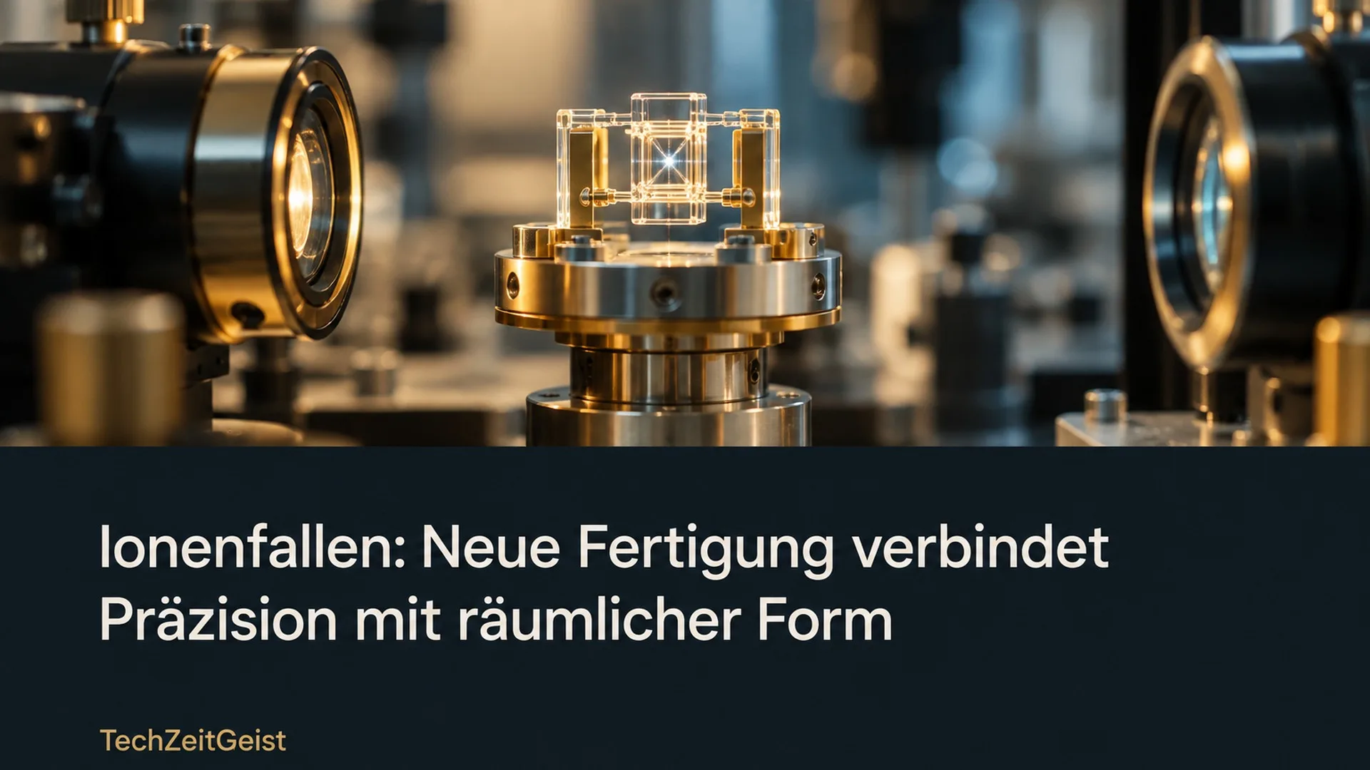 Gläserne Ionenfallenstruktur in einem Labor