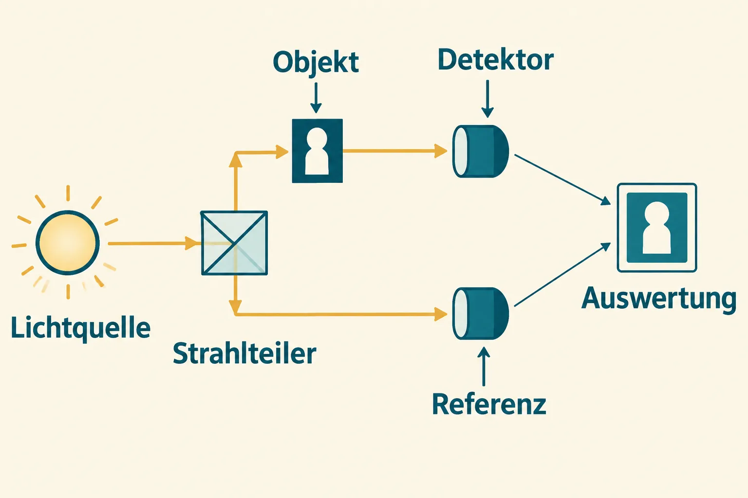 Zwei korrelierte Lichtwege liefern Daten für eine gemeinsame Bildauswertung.