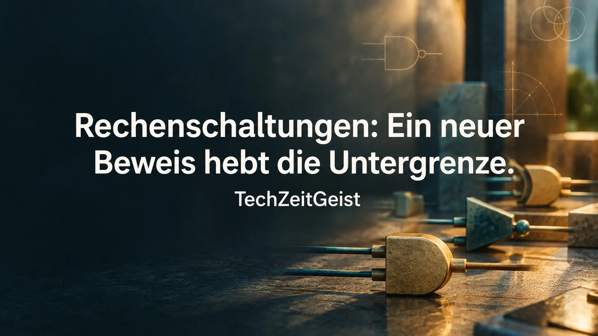 Logikbausteine neben der Artikelueberschrift und dem Schriftzug TechZeitGeist.