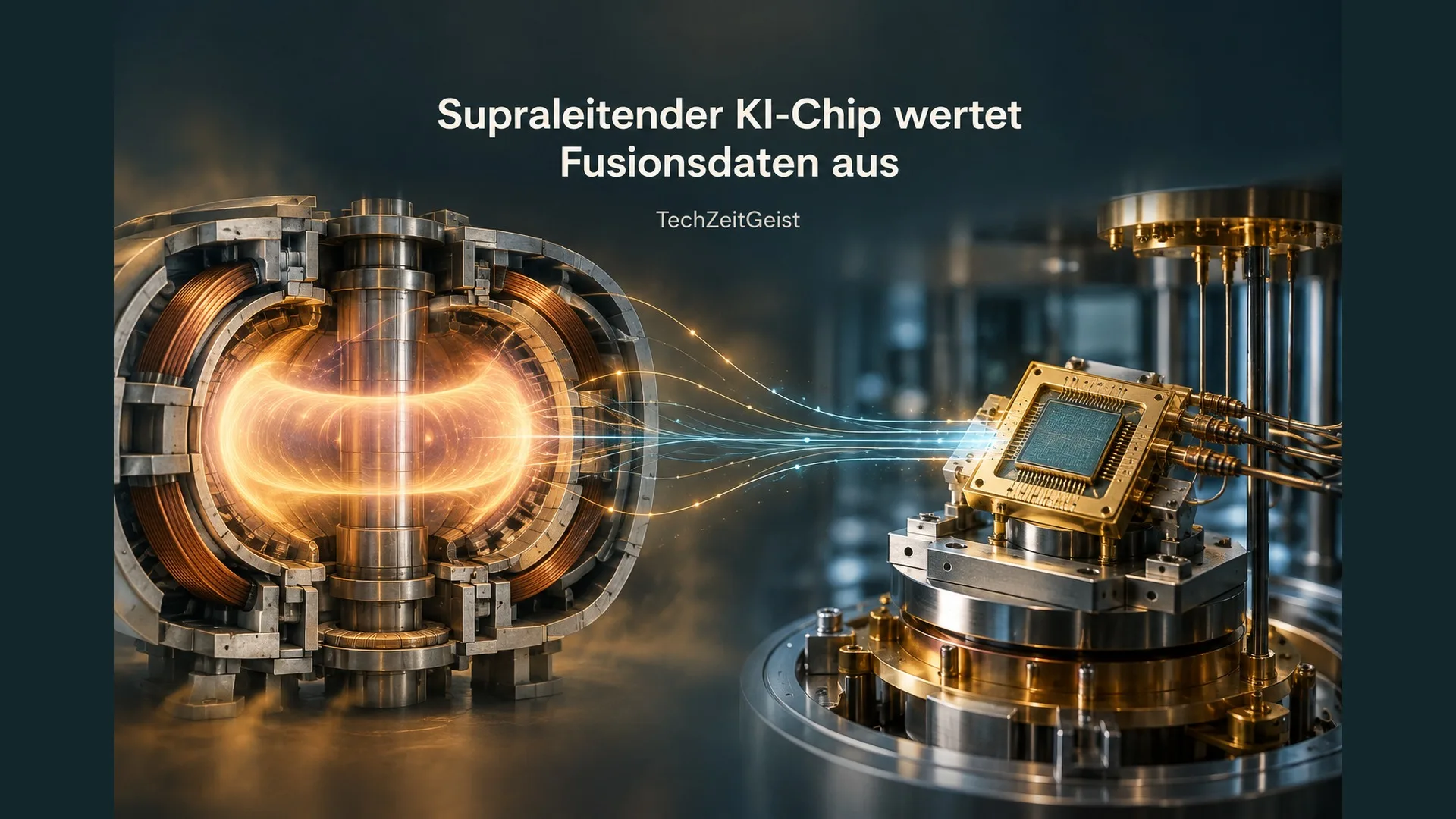 Tokamak und räumlich getrennter Chip mit Artikelüberschrift
