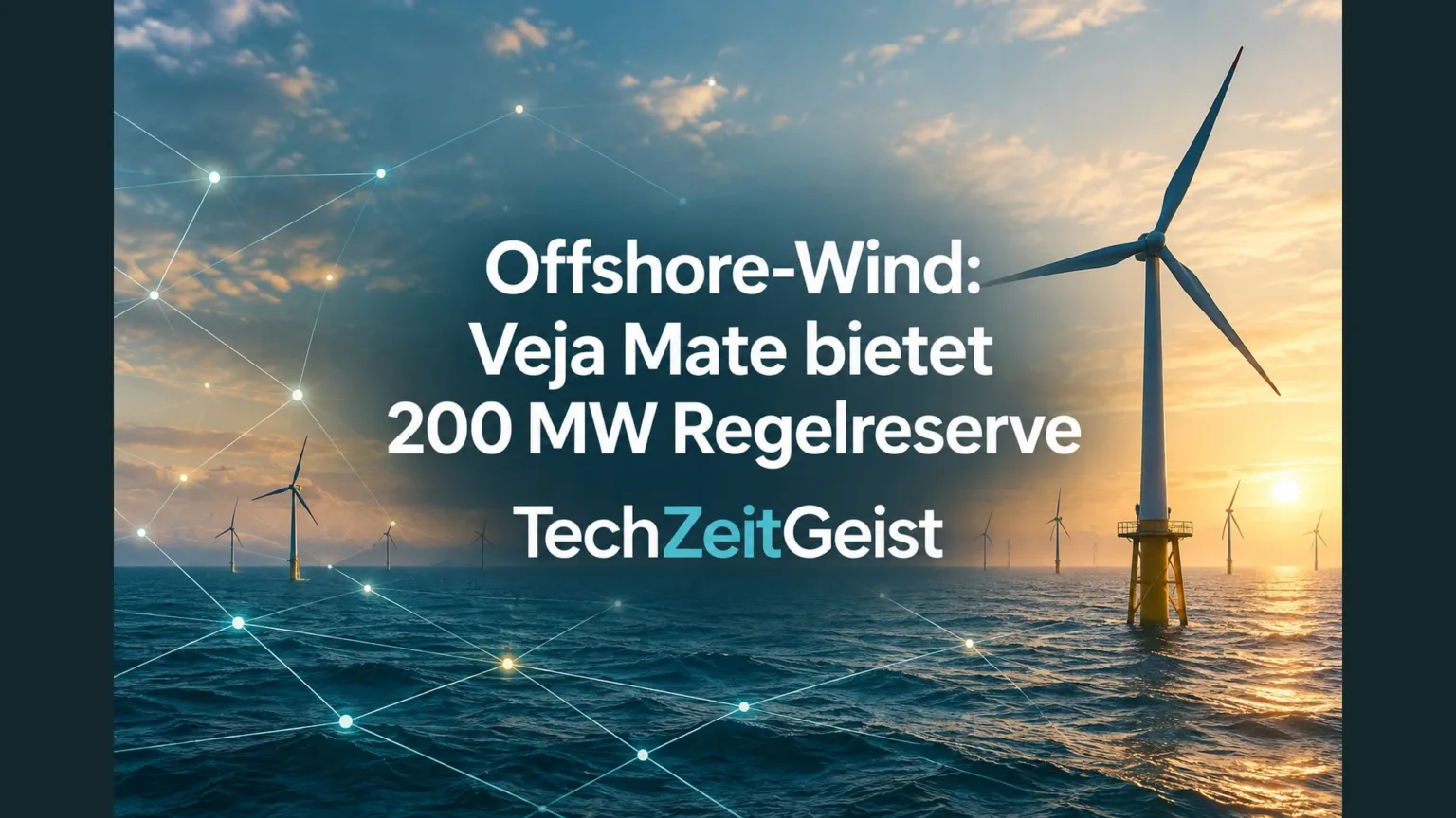 Offshore-Windturbinen mit der Überschrift Offshore-Wind: Veja Mate bietet 200 MW Regelreserve.