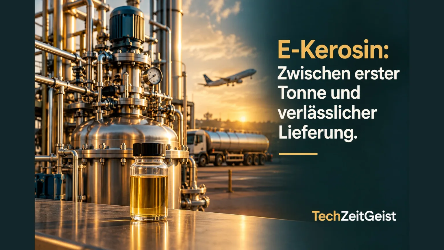 Syntheseanlage und Kraftstoffprobe mit dem vollständigen Artikeltitel