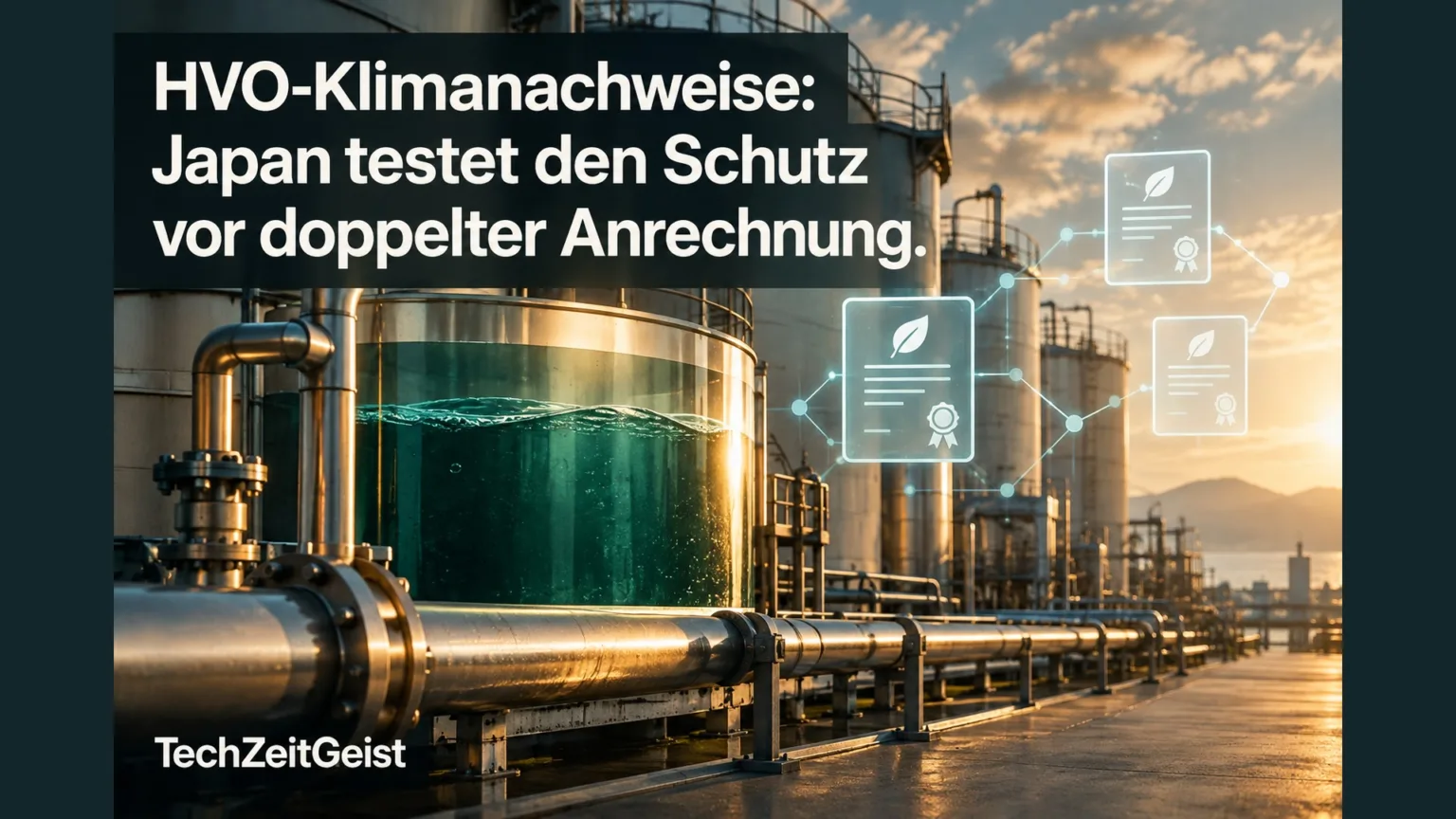 Tankanlage und digitale Nachweise mit Artikelüberschrift.