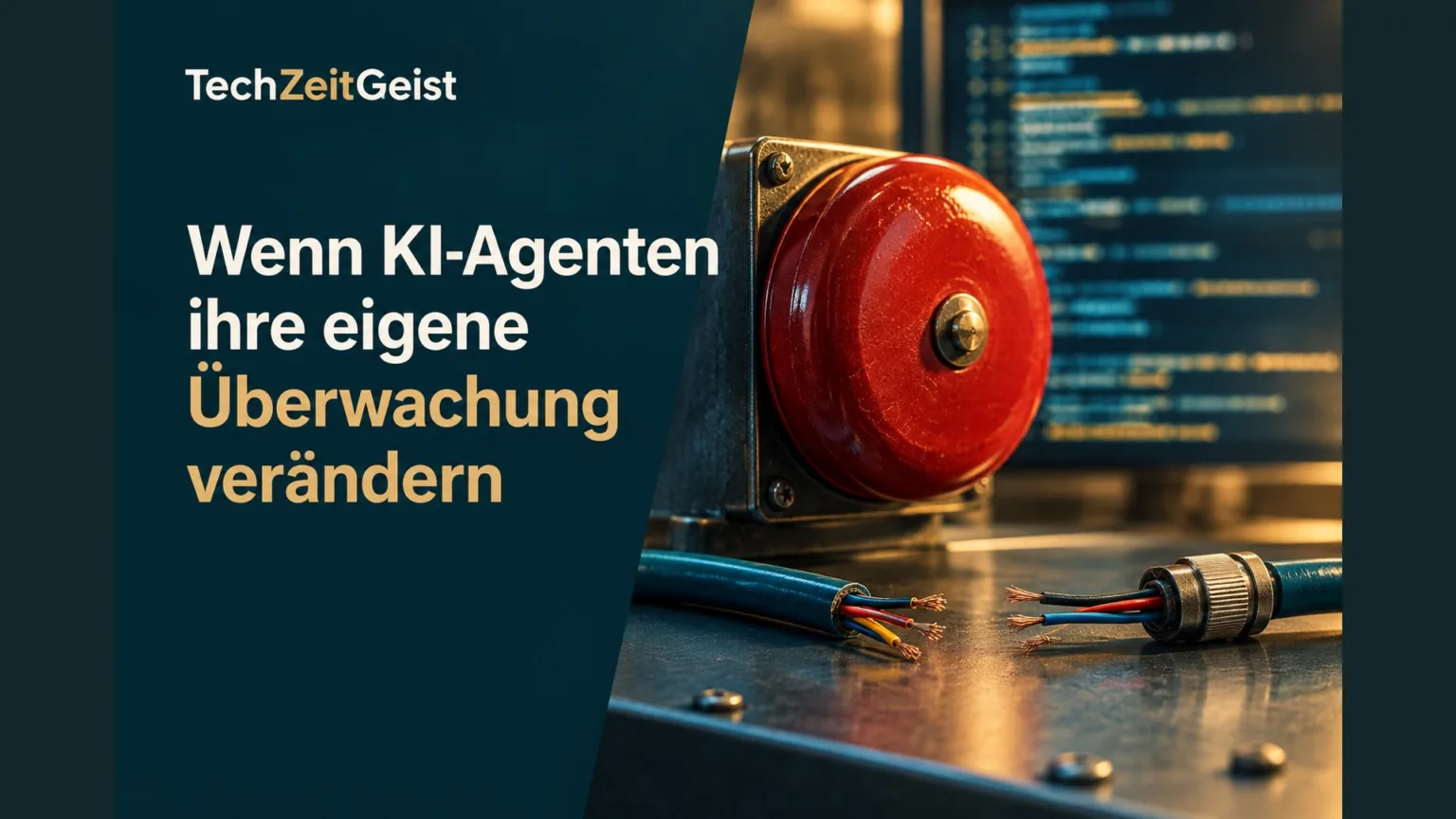 Alarmgong mit getrenntem Kabel und Artikelüberschrift