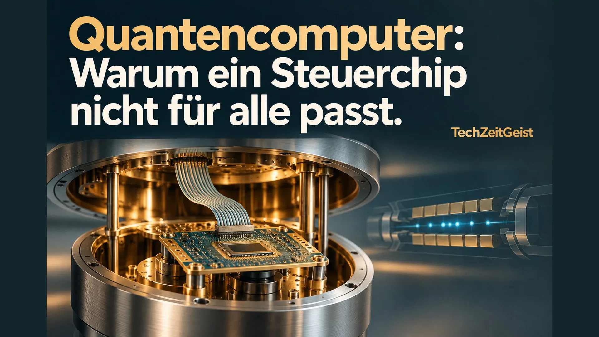 Steuerelektronik im Kryostaten mit Artikelüberschrift