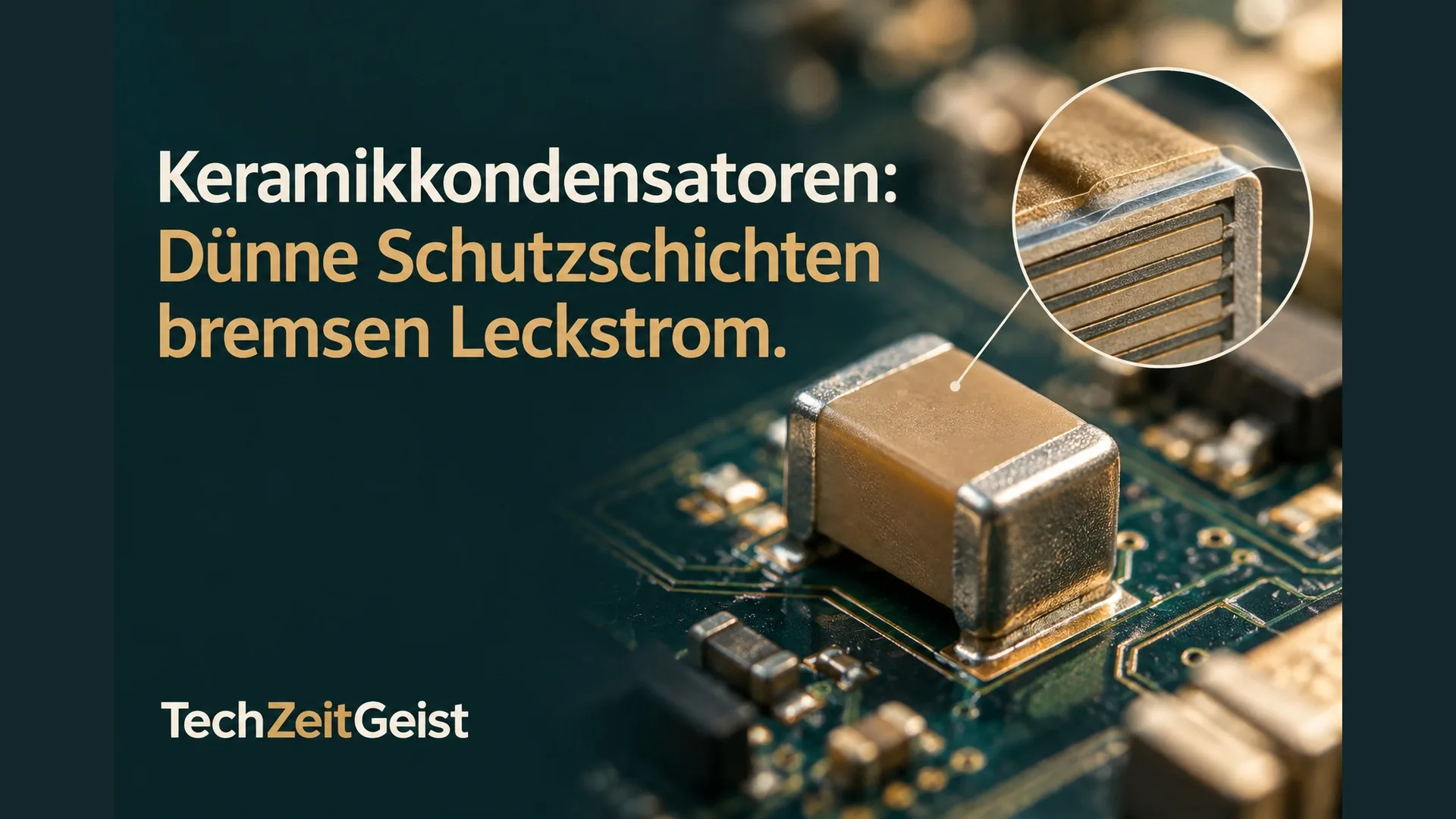 Keramikkondensator mit vergrößertem Schichtaufbau und Artikelüberschrift
