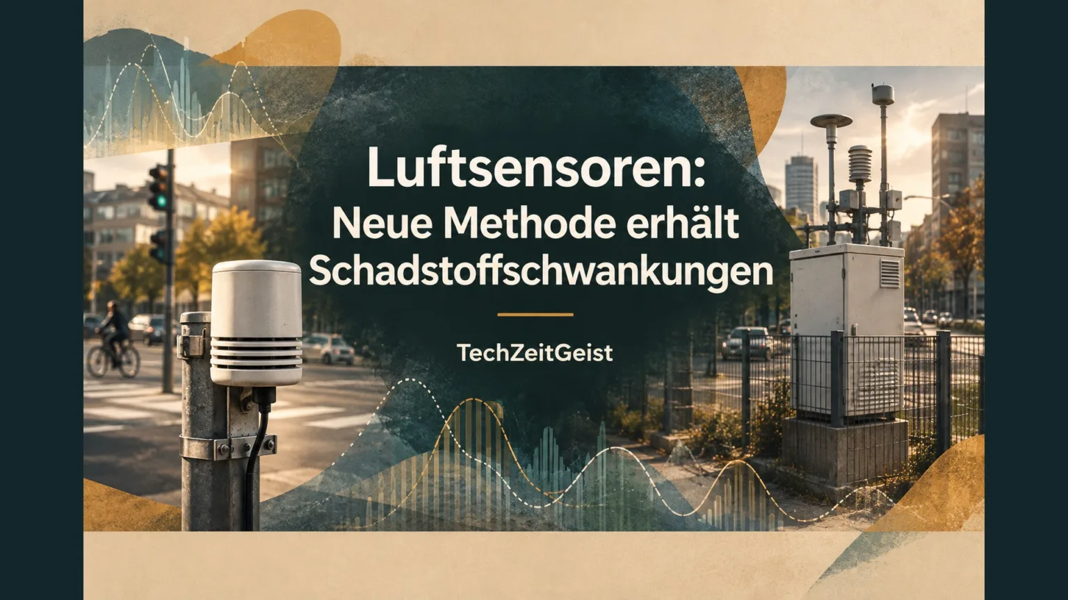 Luftmessgeräte mit der Überschrift Luftsensoren: Neue Methode erhält Schadstoffschwankungen