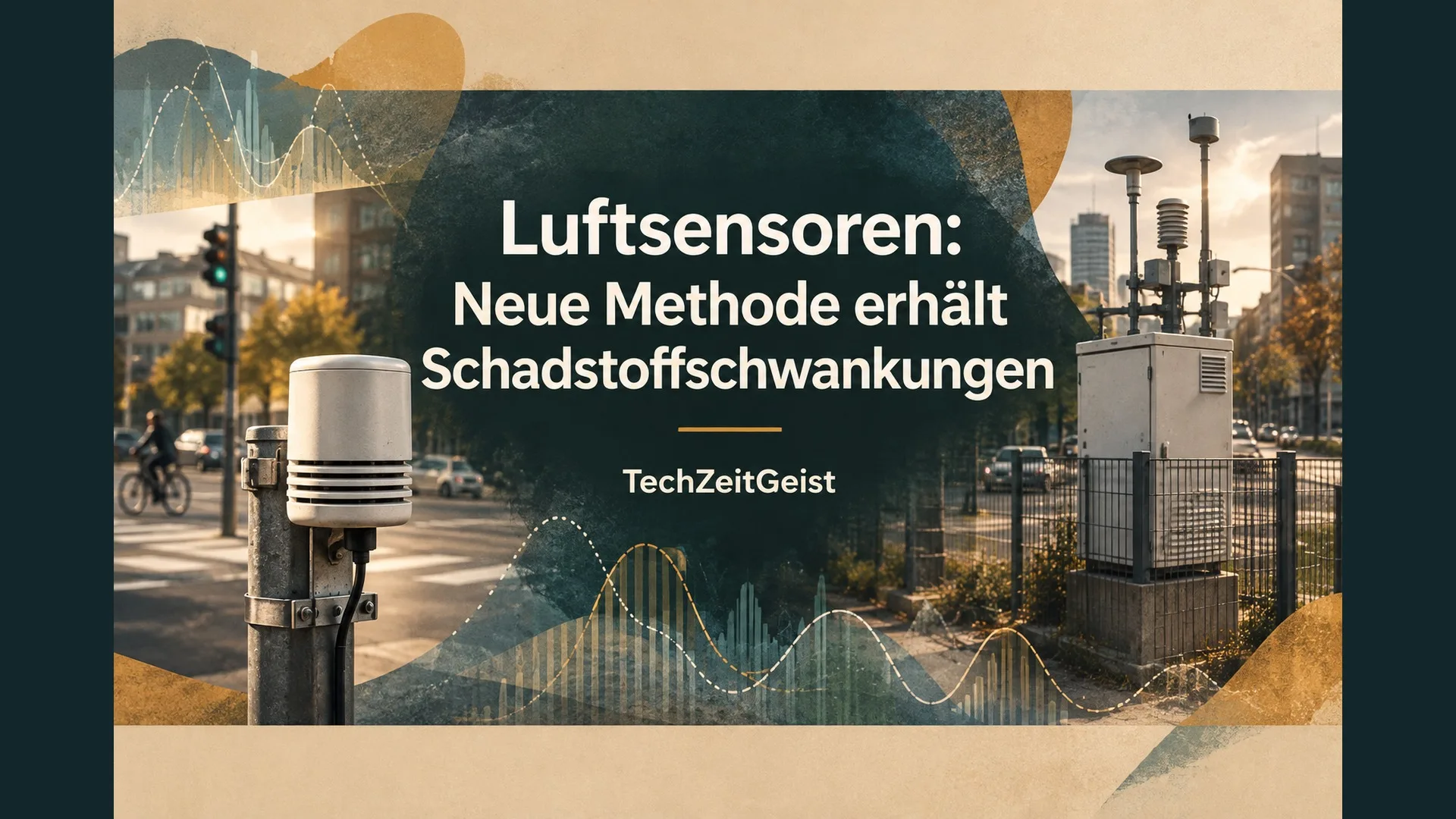 Luftmessgeräte mit der Überschrift Luftsensoren: Neue Methode erhält Schadstoffschwankungen
