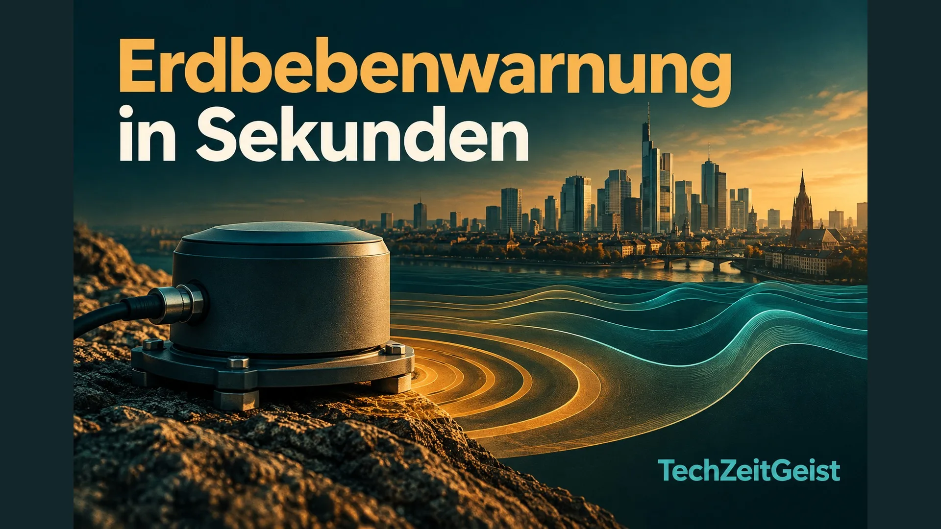 Erdbebensensor mit Artikelüberschrift