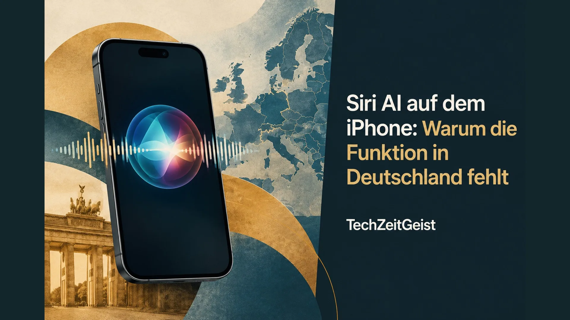 Smartphone und Europakarte mit Artikelüberschrift
