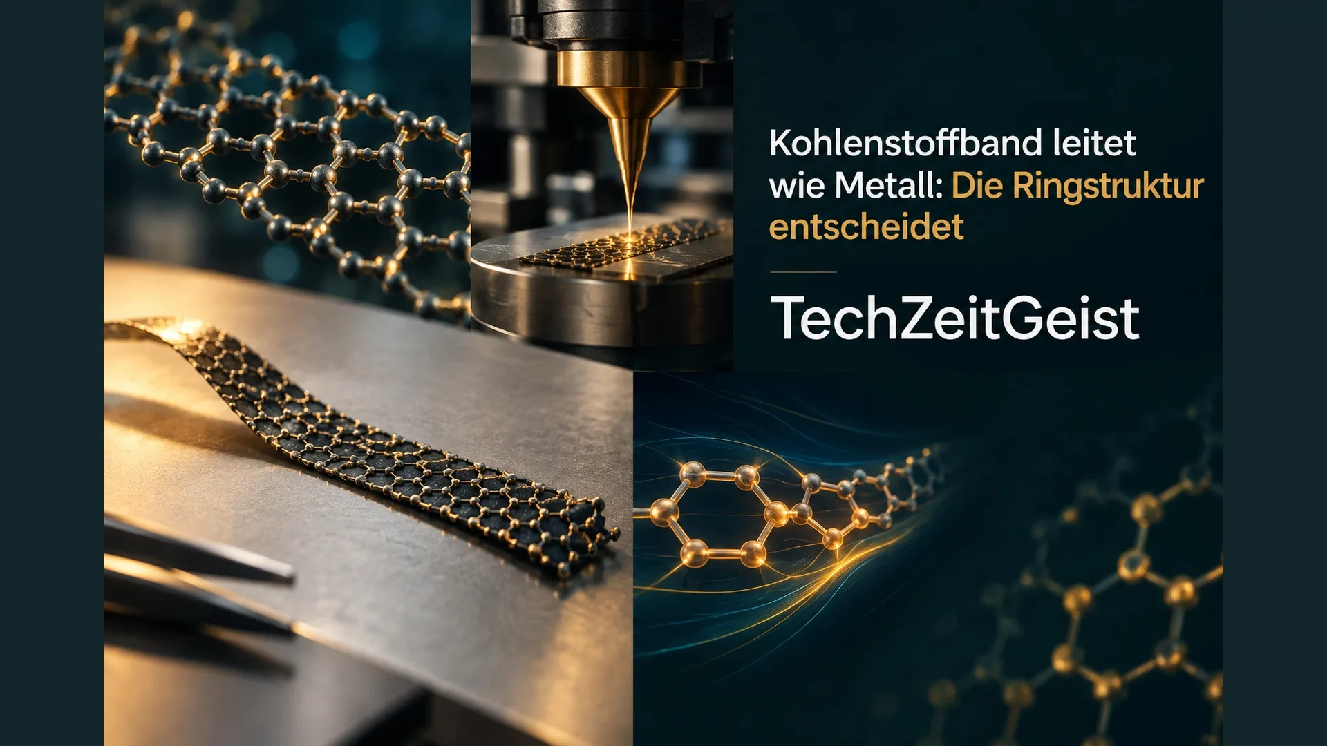Symbolisches Kohlenstoffband mit Artikelüberschrift