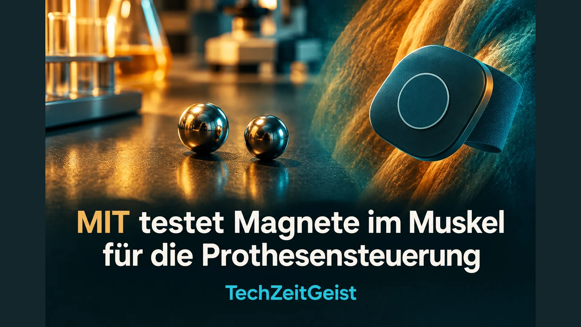 Magnetkugeln und symbolischer äußerer Sensor
