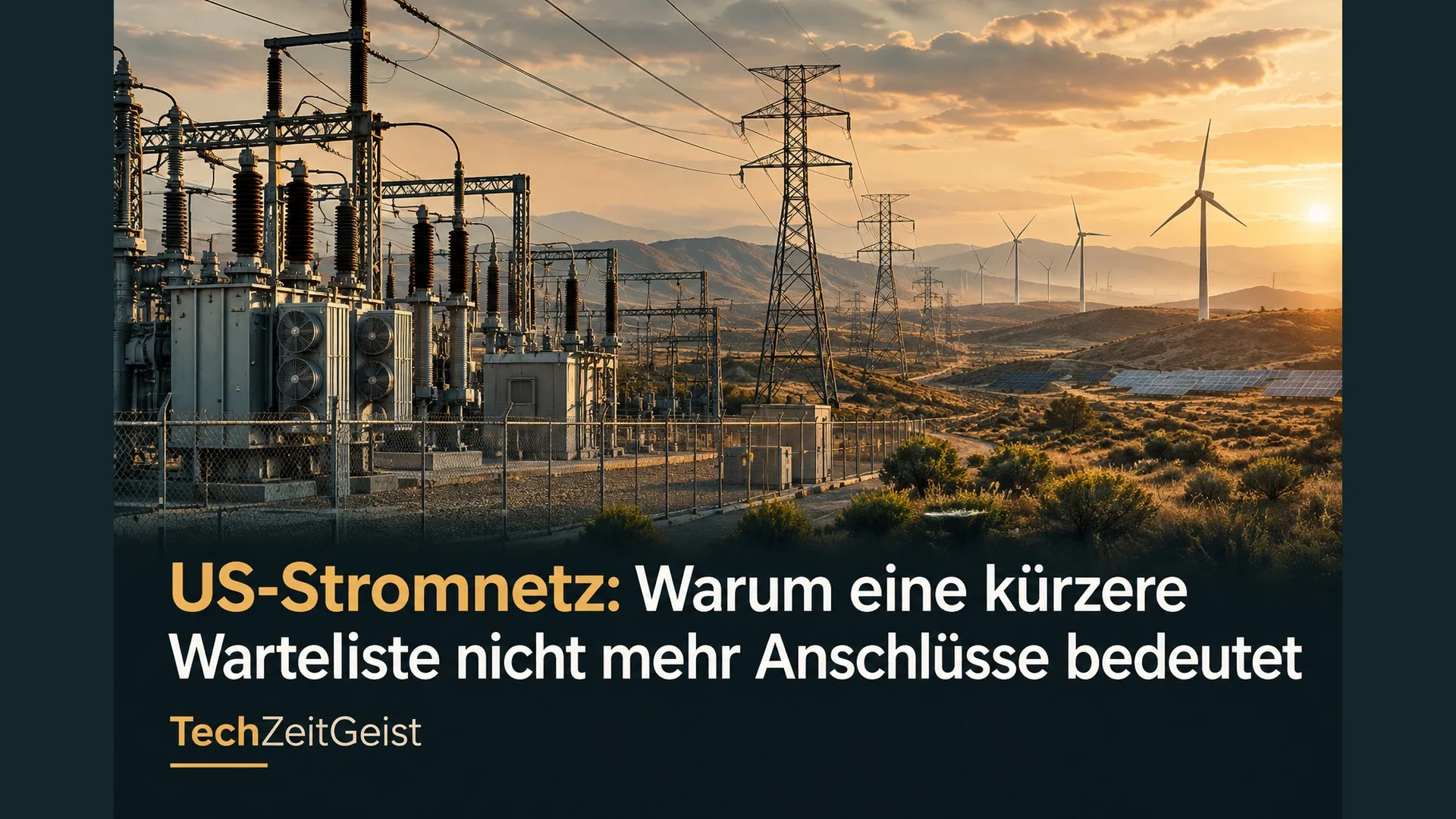 Stromnetz mit Artikelüberschrift